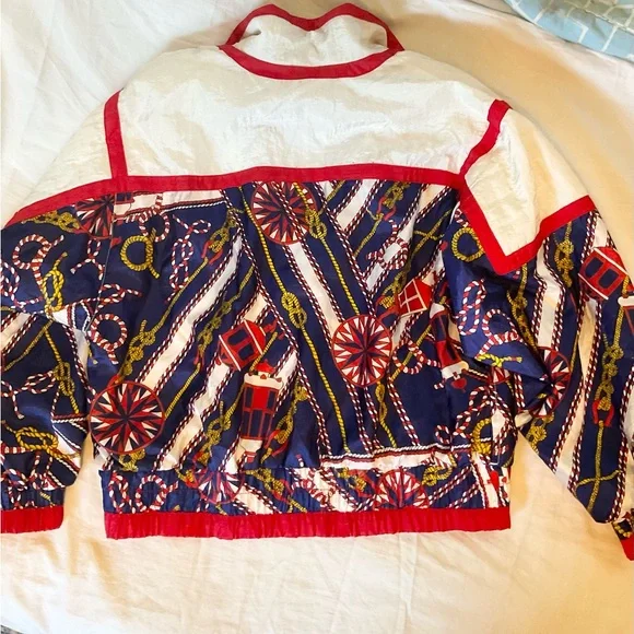 vintage 80S Polyester Windbreaker Size Medium Petite - Picture 5 of 7